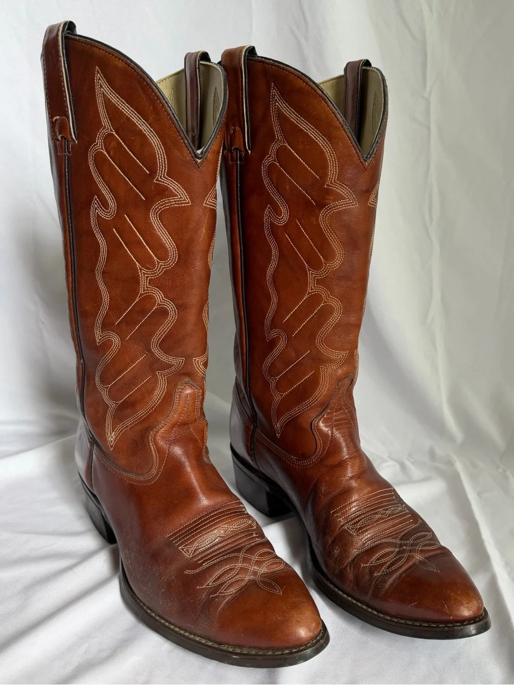 Kenny Rogers Leather Western Cowboy Boots Brown Men’s 10.5 D Rodeo Vintage